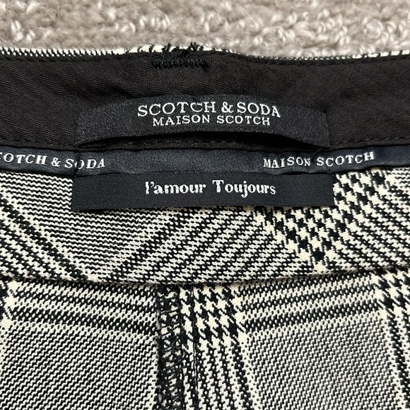 NWT Scotch&Soda Flared Check Pants Size L - Picture 6 of 12